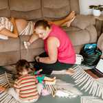 Thumbnail: Karen uses a Doppler machine to check baby's heartbeat, while older sister pretends to do the same for her doll.